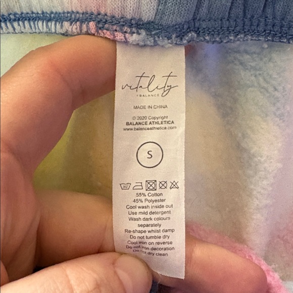 Vitality Fleece Tie Dye “Be The Change” Joggers size S - Picture 4 of 7